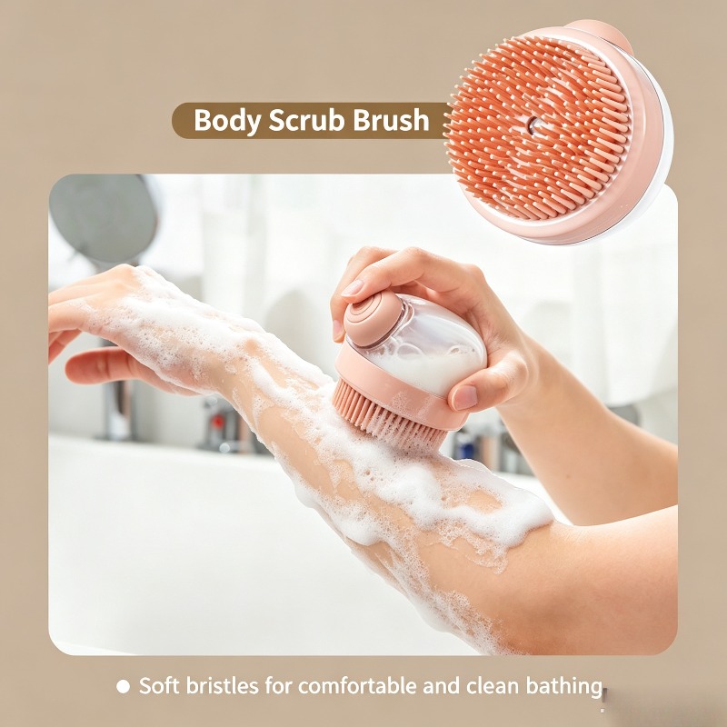 Scalp Scrub Exfoliant - 詰め替え可能な液体頭皮マッサージブラシ、洗髪用コーム、シャワー用ボディスクラブツール