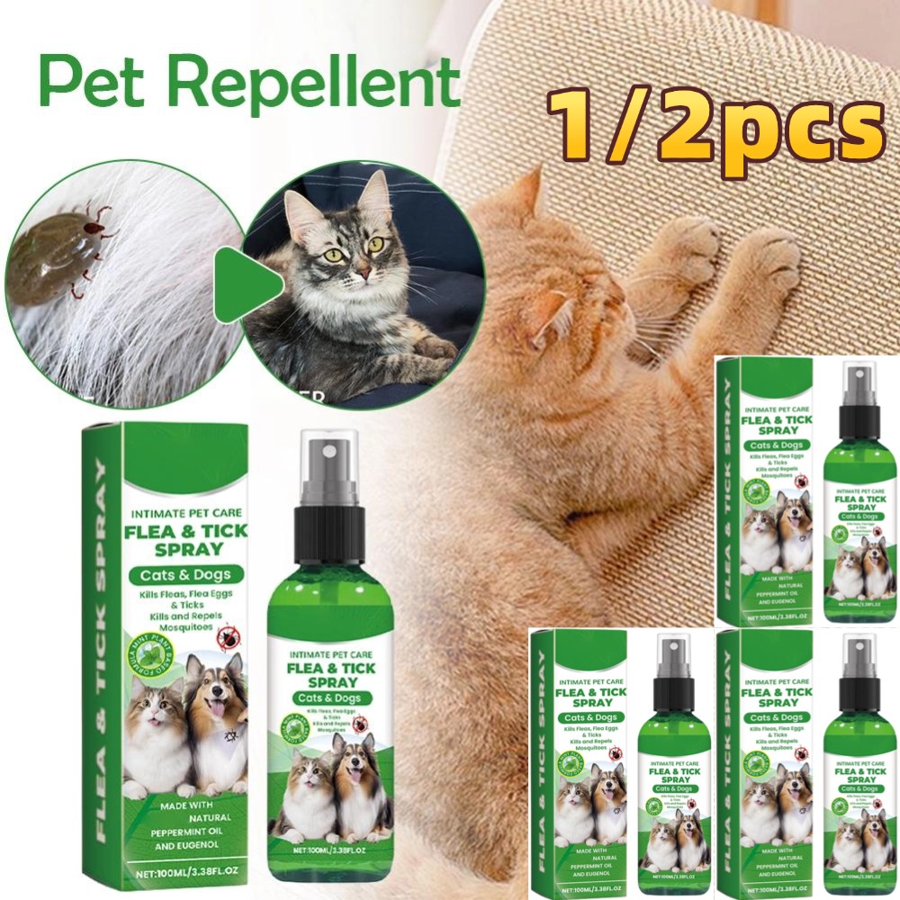 Hair Care Daily - 100 ミリリットル犬猫忌避剤ノミダニペットクリーニングスプレー毛皮昆虫忌避スプレーペット昆虫忌避剤毎日の穏やかなケア剤