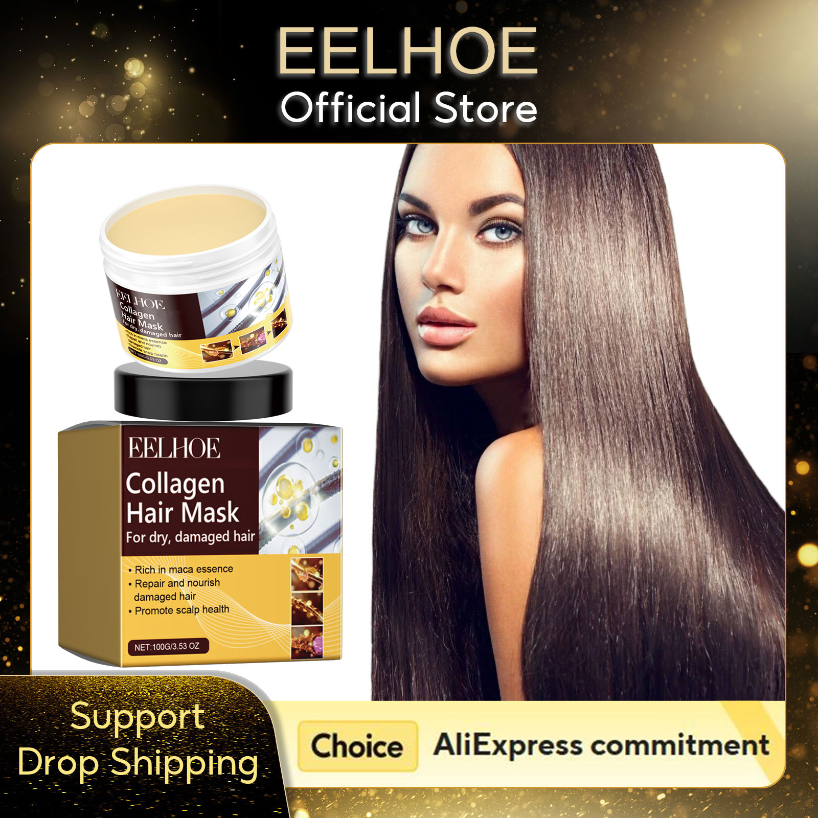Hair Care Nutrition - EELHOE コラーゲンヘアマスク 育毛ケア 非常に乾燥して傷んだ髪の修復用 ディープコンディショニング モイスチャライジングヘアマスク