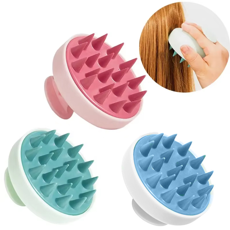 Scalp Scrub Exfoliant - 1PC 頭皮マッサージブラシソフトシリコンヘアブラシマッサージ＆クレンジング頭皮ブラシ頭皮角質除去スクラブフケ除去ツール