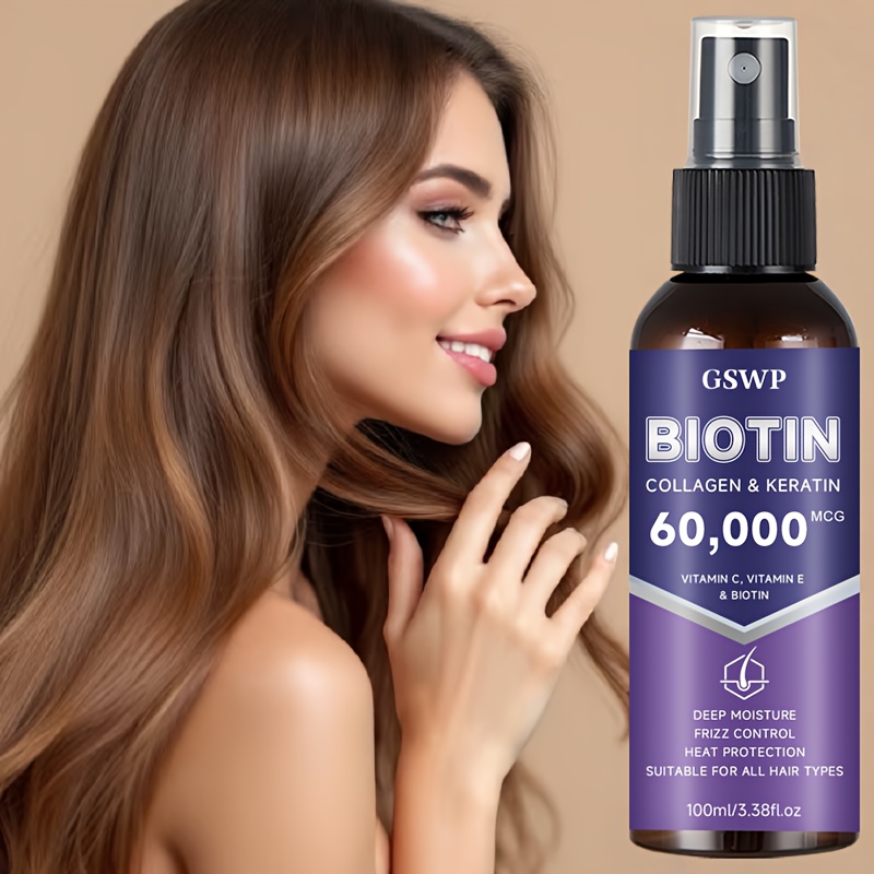 Hair Care Vitamin E - GSWP ビオチン コラーゲン＆ケラチン ヘアケアスプレー ビオチン、ビタミンC、ビタミンE配合。深く潤いを与えます。100ml/200ml