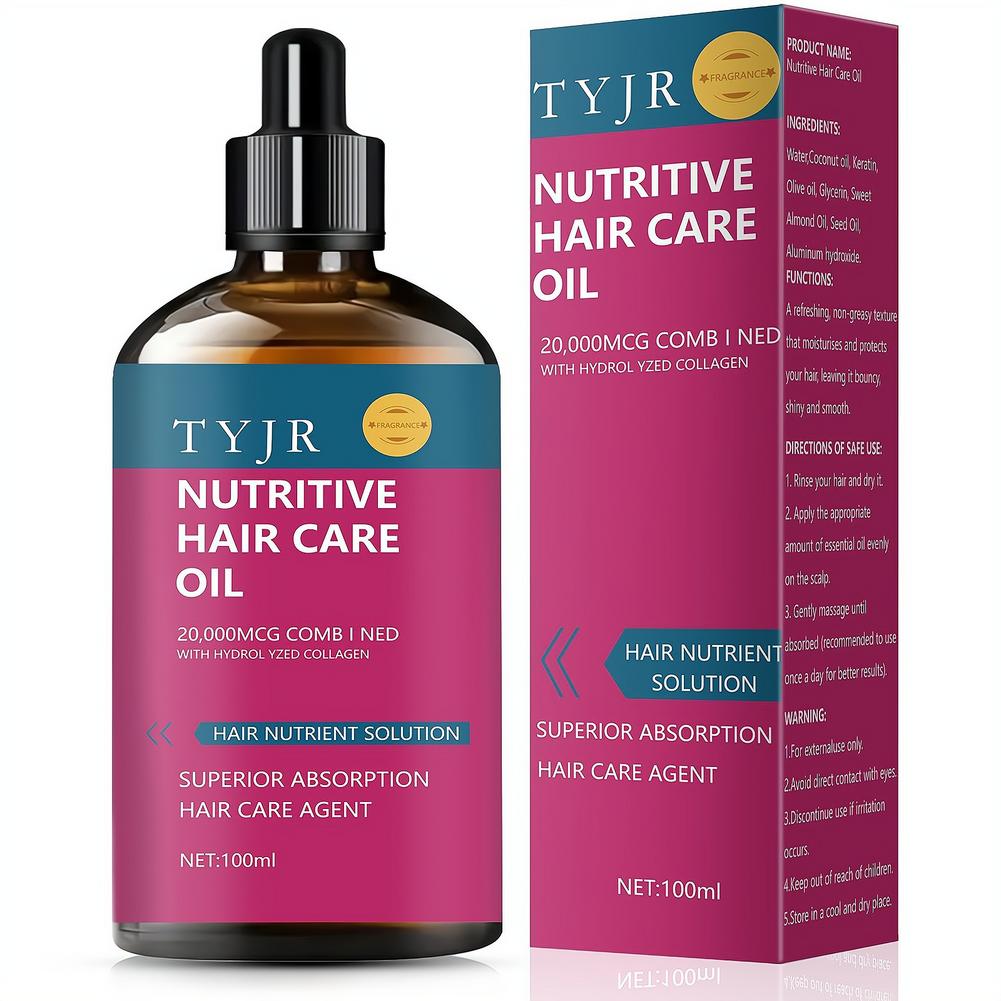 Hair Care Nutrition - 栄養コラーゲンヘアケアエッセンシャルオイル育毛純粋な髪の輝きを強化し、抜け毛を防ぎ、枝毛を解消します女性用