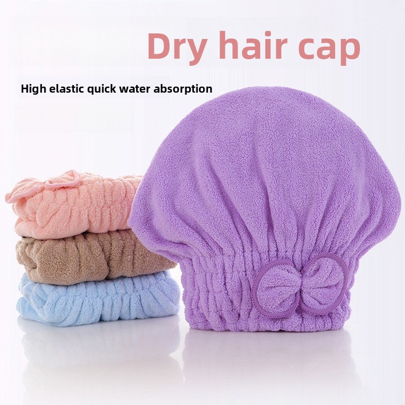 Hair Care Daily - マイクロファイバーヘアターバン（1枚）、蝶結び付き、コンパクトトラベルサイズ、ソフトで速乾、巻き毛や濡れた髪用、シャワー、バス、毎日のヘアケアラップ