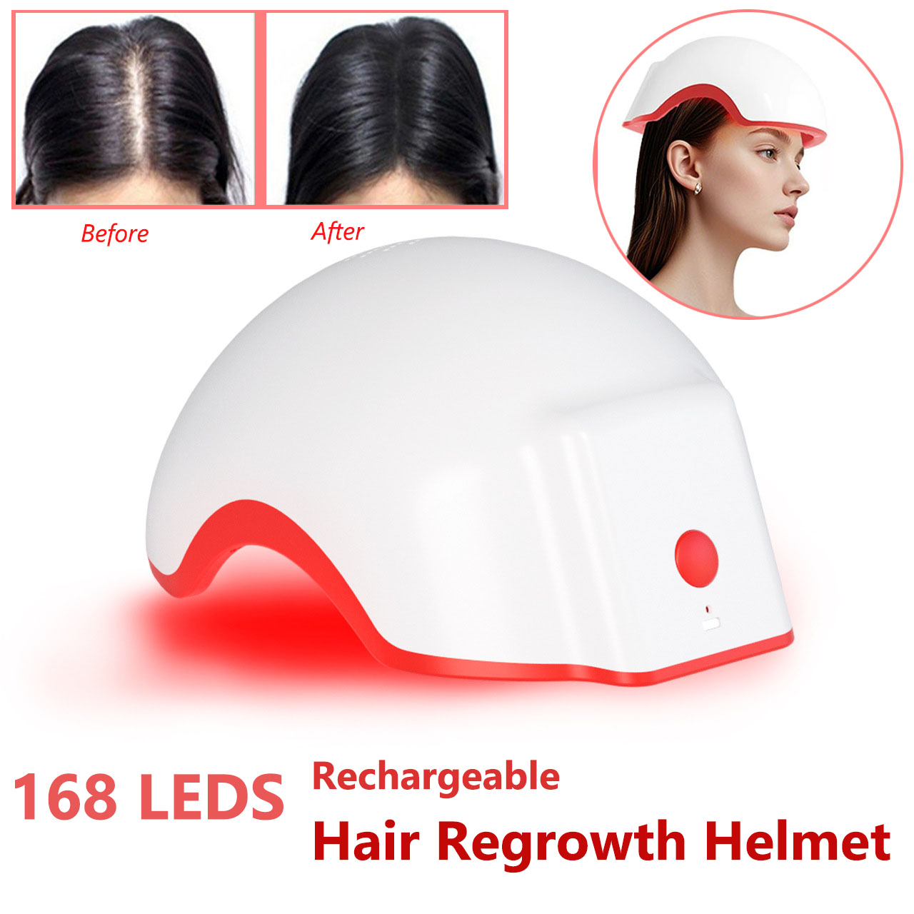 Hair Care Nutrition - 赤色光療法デバイスハット近赤外線LEDトリートメントヘルメット、育毛キャップ、脱毛予防、頭部リラックス、頭皮緩和