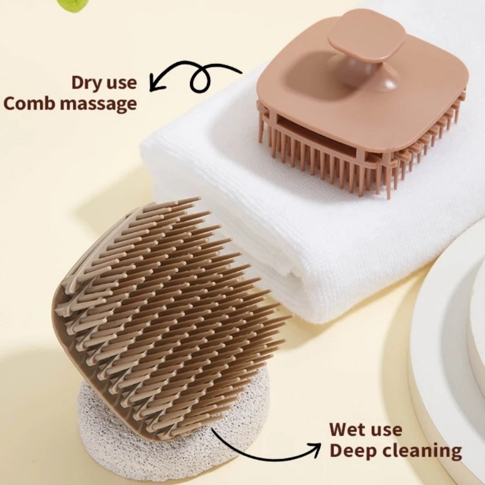 1 個正方形シャンプーブラシヘッド頭皮マッサージコームヘアコ - Scalp Scrub Exfoliant のレビューと価格