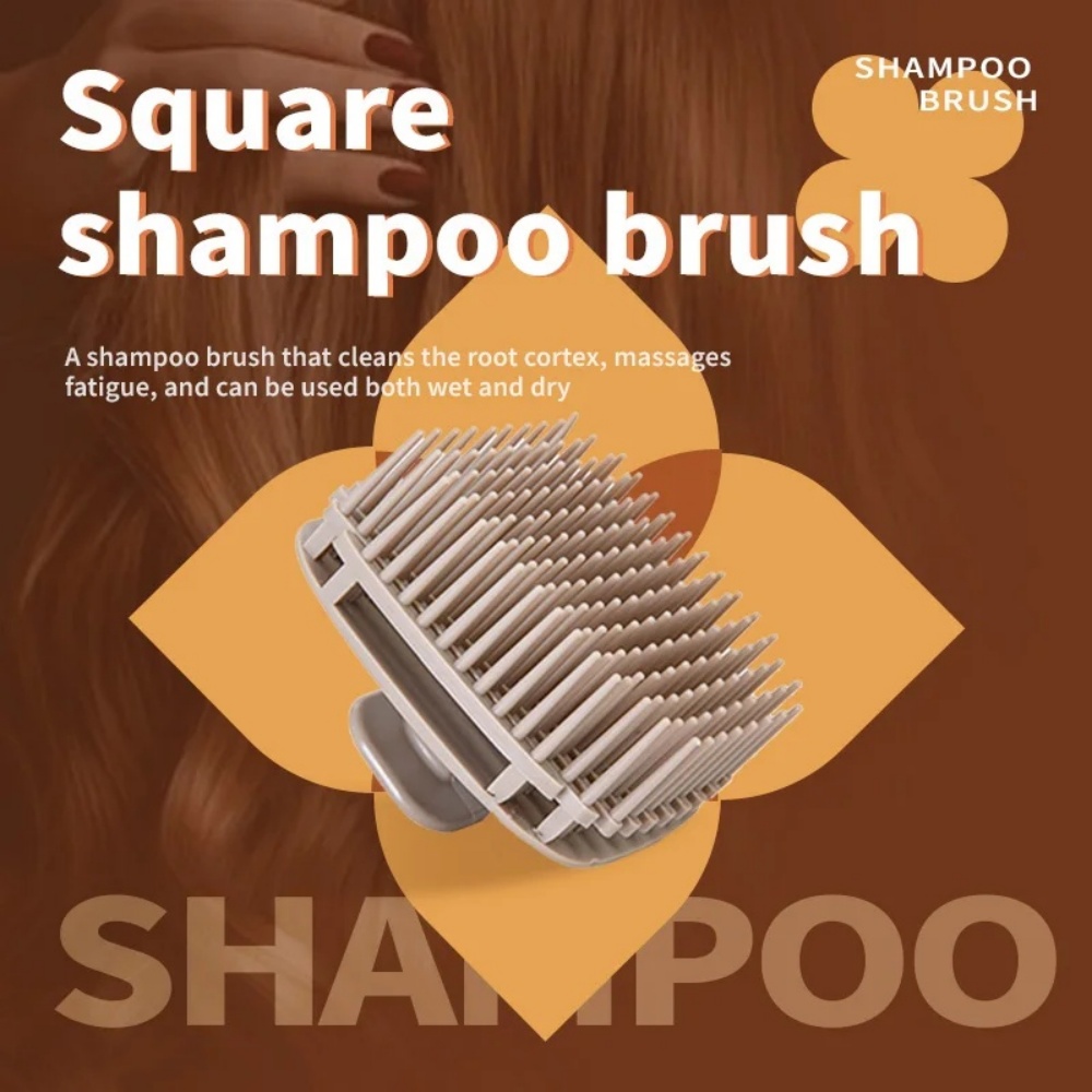 1 個正方形シャンプーブラシヘッド頭皮マッサージコームヘアコ - Scalp Scrub Exfoliant のレビューと価格