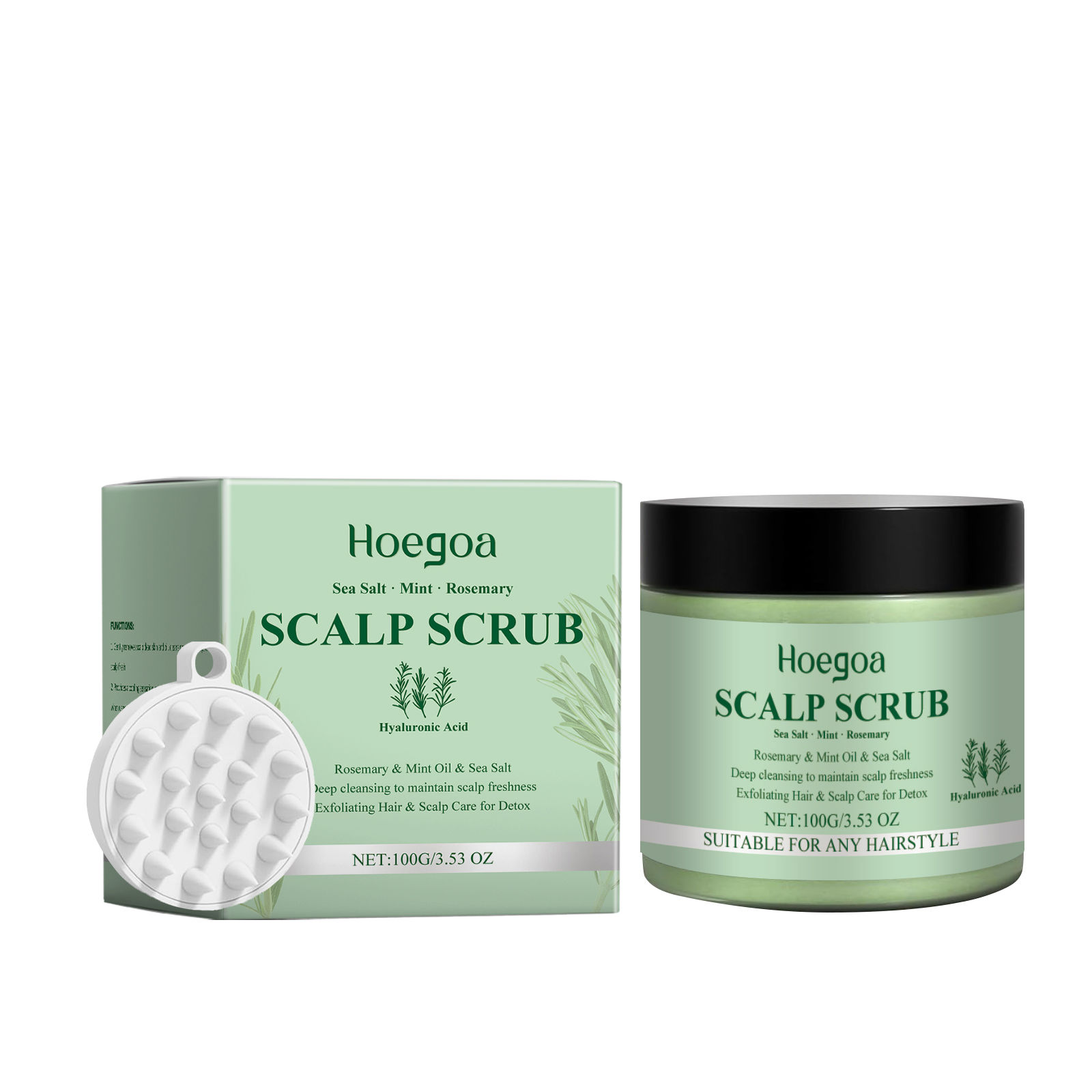 ローズマリーヘアケアスクラブクリーム ディープクレンジング  - Scalp Scrub Exfoliant のレビューと価格