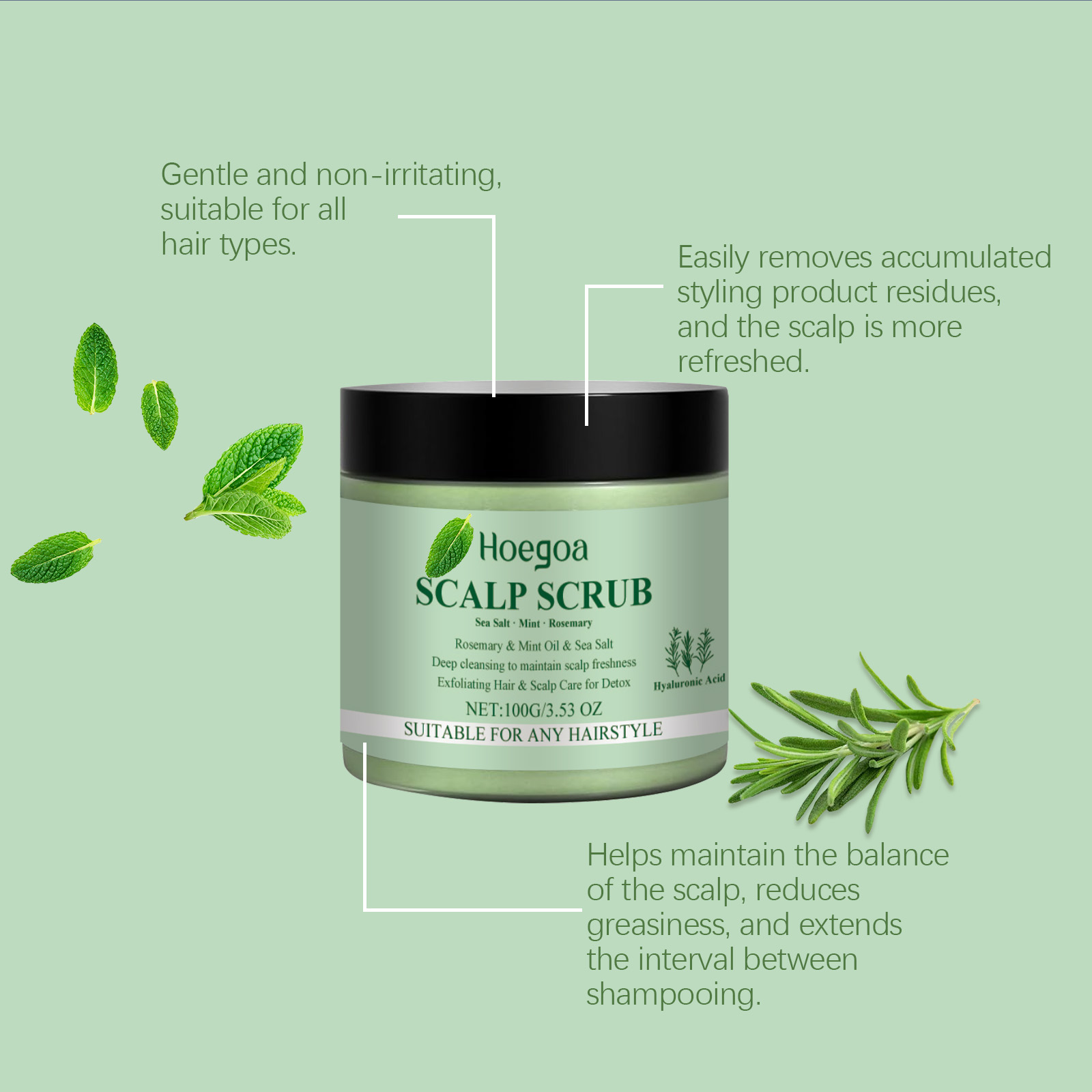 ローズマリーヘアケアスクラブクリーム ディープクレンジング  - Scalp Scrub Exfoliant のレビューと価格