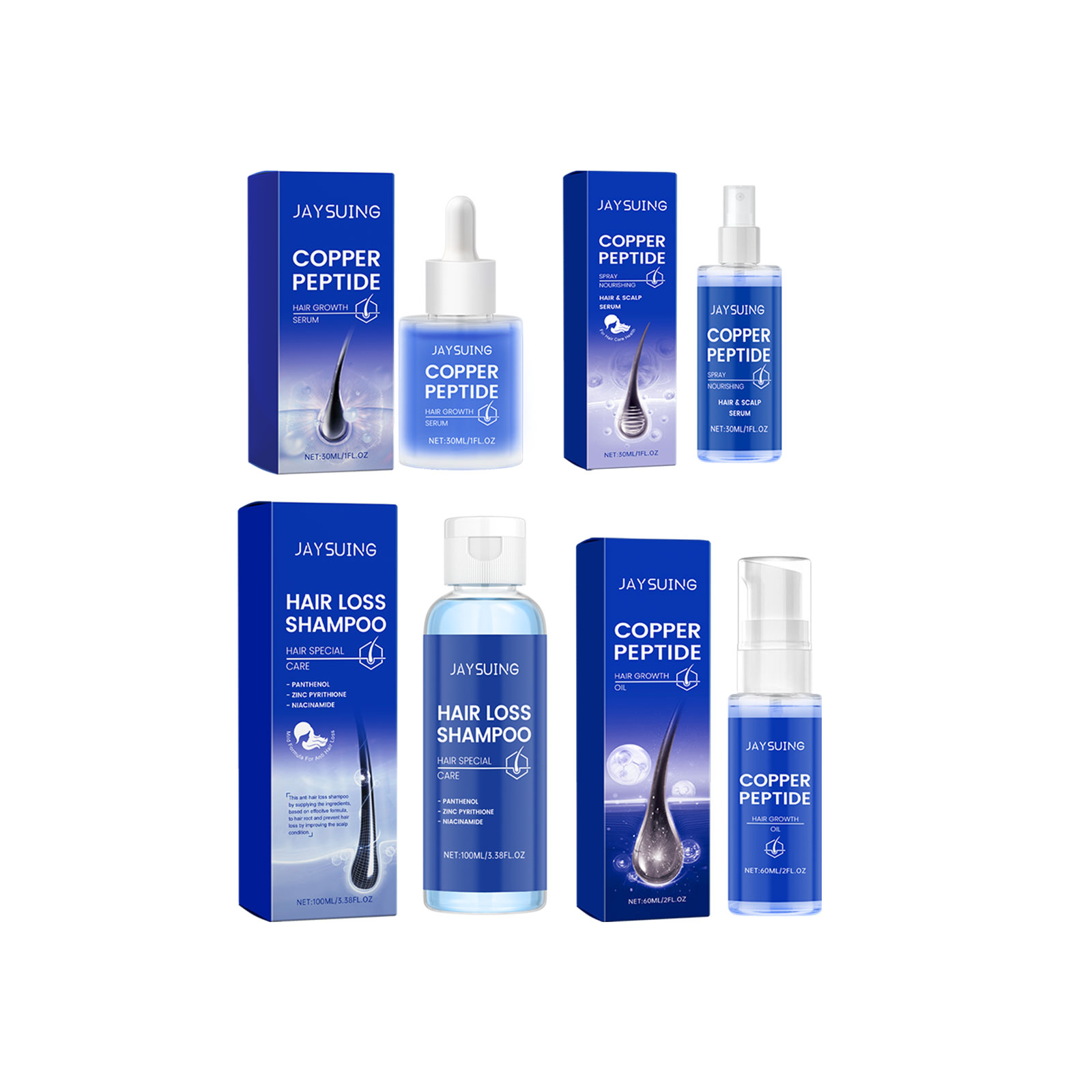 銅製の成長血清,育毛スプレー,頭皮に栄養を与える,脱毛防止, - Hair Care Serum のレビューと価格