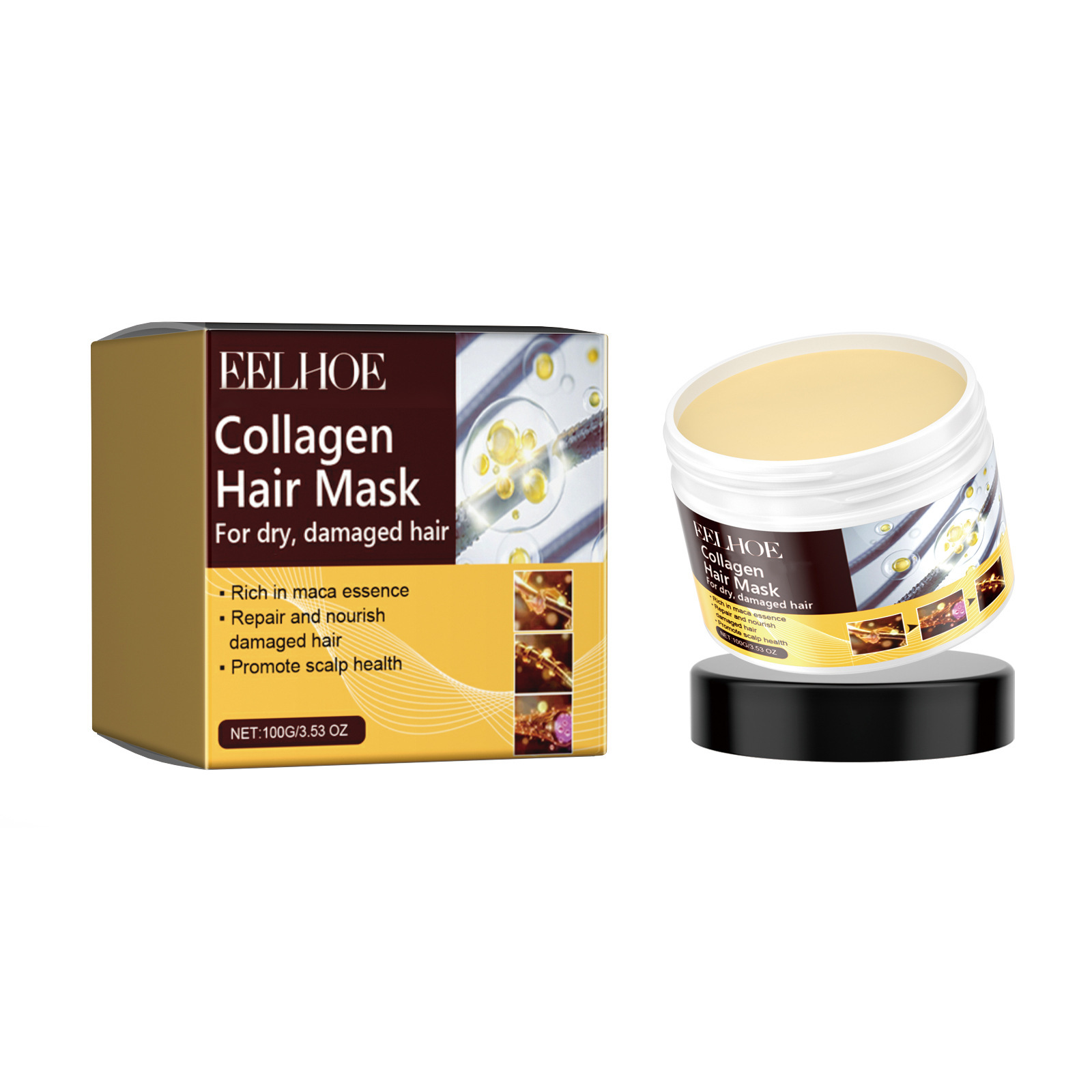 EELHOE コラーゲンヘアマスク 育毛ケア 非常に乾燥して - Hair Care Nutrition のレビューと価格