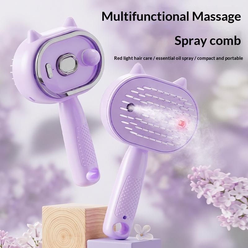 1個入り 可愛い猫耳電動スプレーヘアブラシ 赤色ライトヘアケ - Hair Care Daily のレビューと価格