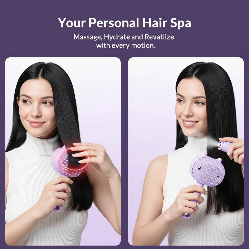 1個入り 可愛い猫耳電動スプレーヘアブラシ 赤色ライトヘアケ - Hair Care Daily のレビューと価格