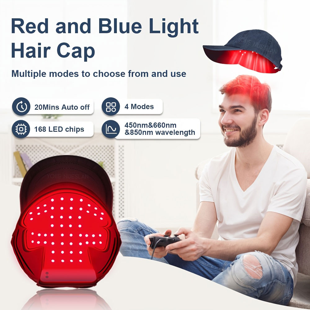 ユニセックス赤色＆赤外線LEDライトキャップUSB充電式ヘッ - Hair Care Daily のレビューと価格