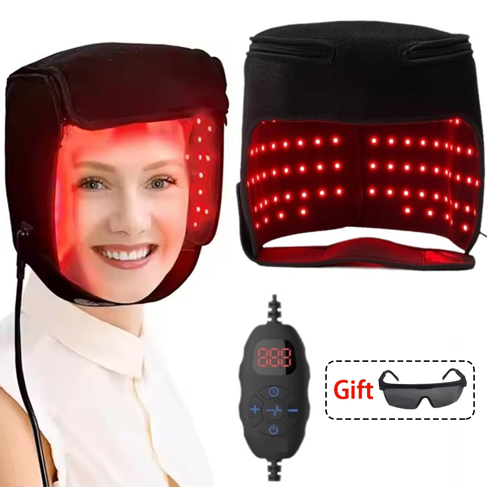 LED赤色光療法帽子 育毛用 赤外線ライト育毛キャップ 薄毛 - Hair Care Nutrition のレビューと価格