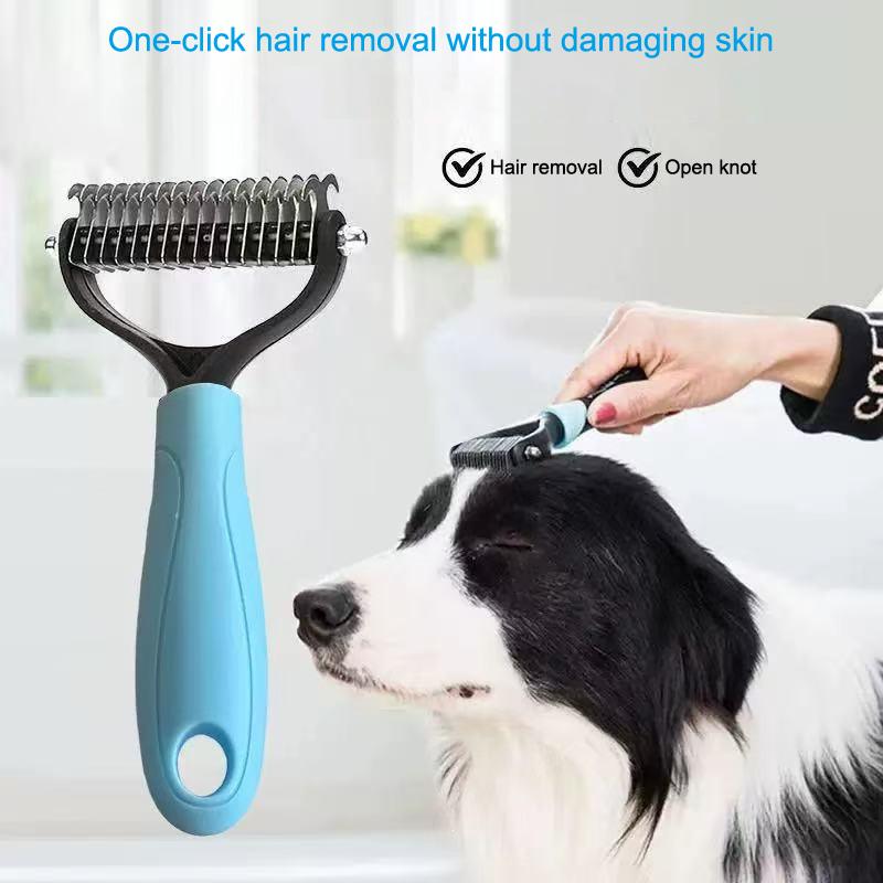 プロ仕様ペット抜け毛除去ブラシ 両面式犬猫毛除去ツール 簡単 - Hair Care Daily のレビューと価格