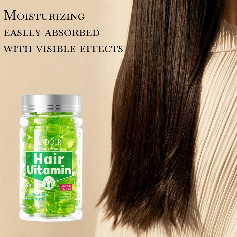 40個入りアロエベラビタミンヘアケアエッセンスカプセル、アロ - Hair Care Vitamin E のレビューと価格