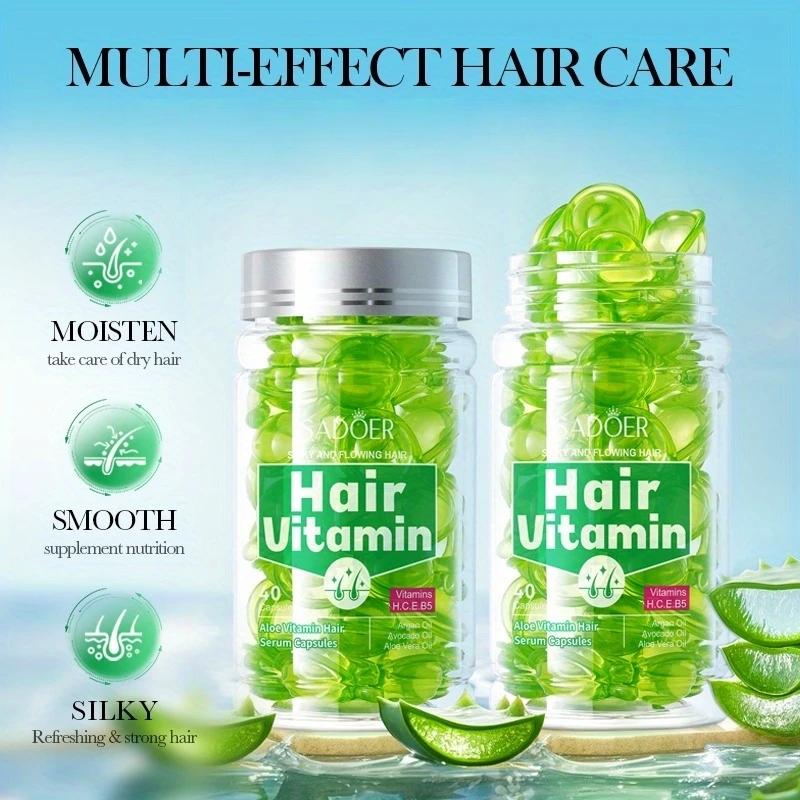 40個入りアロエベラビタミンヘアケアエッセンスカプセル、アロ - Hair Care Vitamin E のレビューと価格