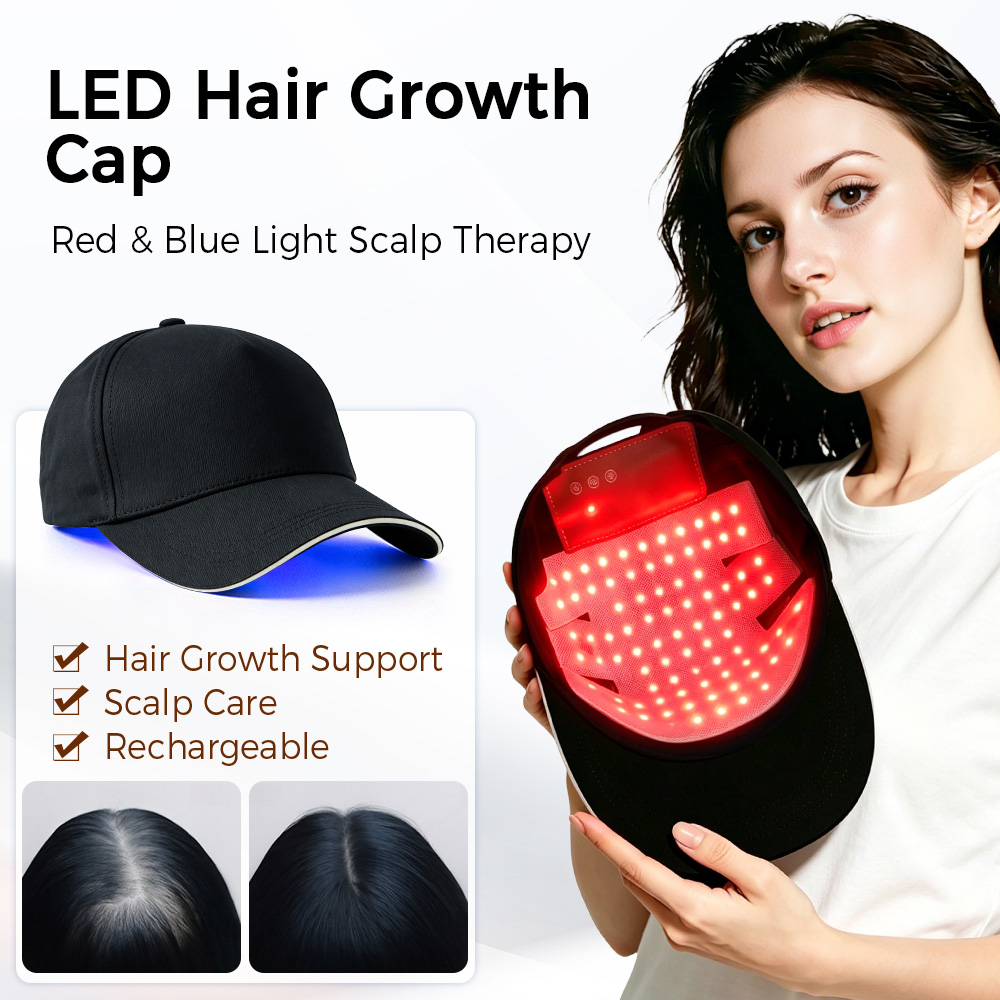 LED育毛キャップ 赤青光線療法帽子 630nm 470nm - Hair Care Nutrition のレビューと価格