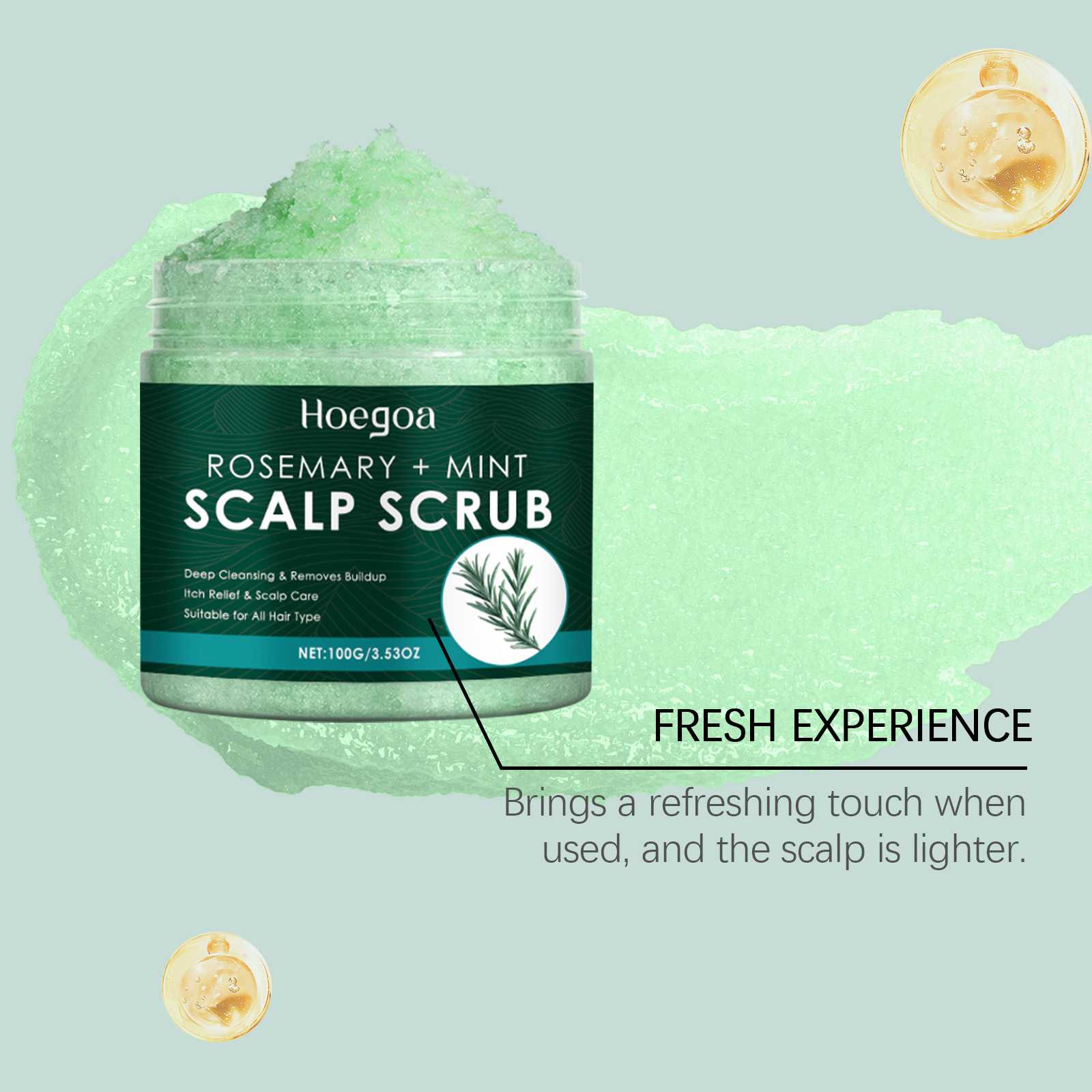 ローズマリー頭皮スクラブ（マッサージコーム付き）角質除去、デ - Scalp Scrub Exfoliant のレビューと価格